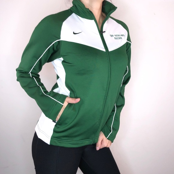 Nike athletic soccer fitted jacket, small, green - Picture 4 of 8